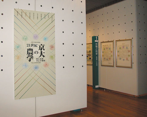 写真：「21世紀京大の農学」展示の様子
